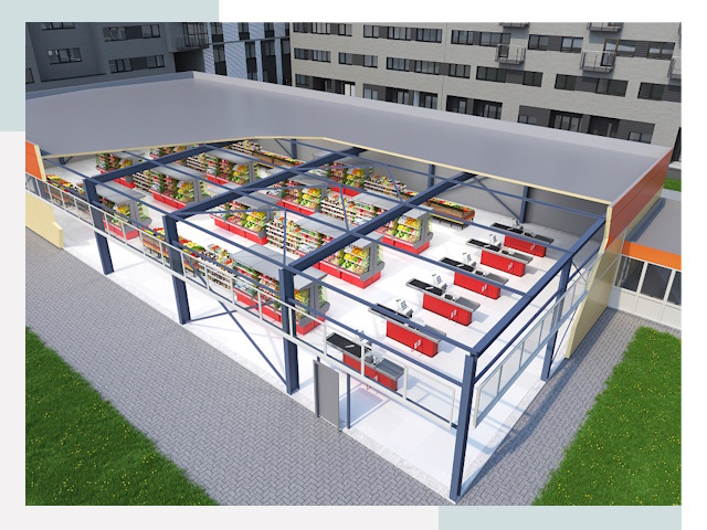 Строительство магазинов в Березники от 618 руб. за м²