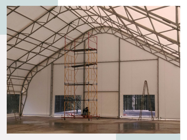 Шатровые ангары в Березниках