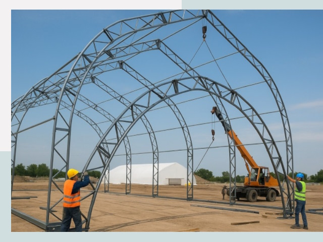 Монтаж ангаров в Березниках от 618 руб. - Надежно и быстро